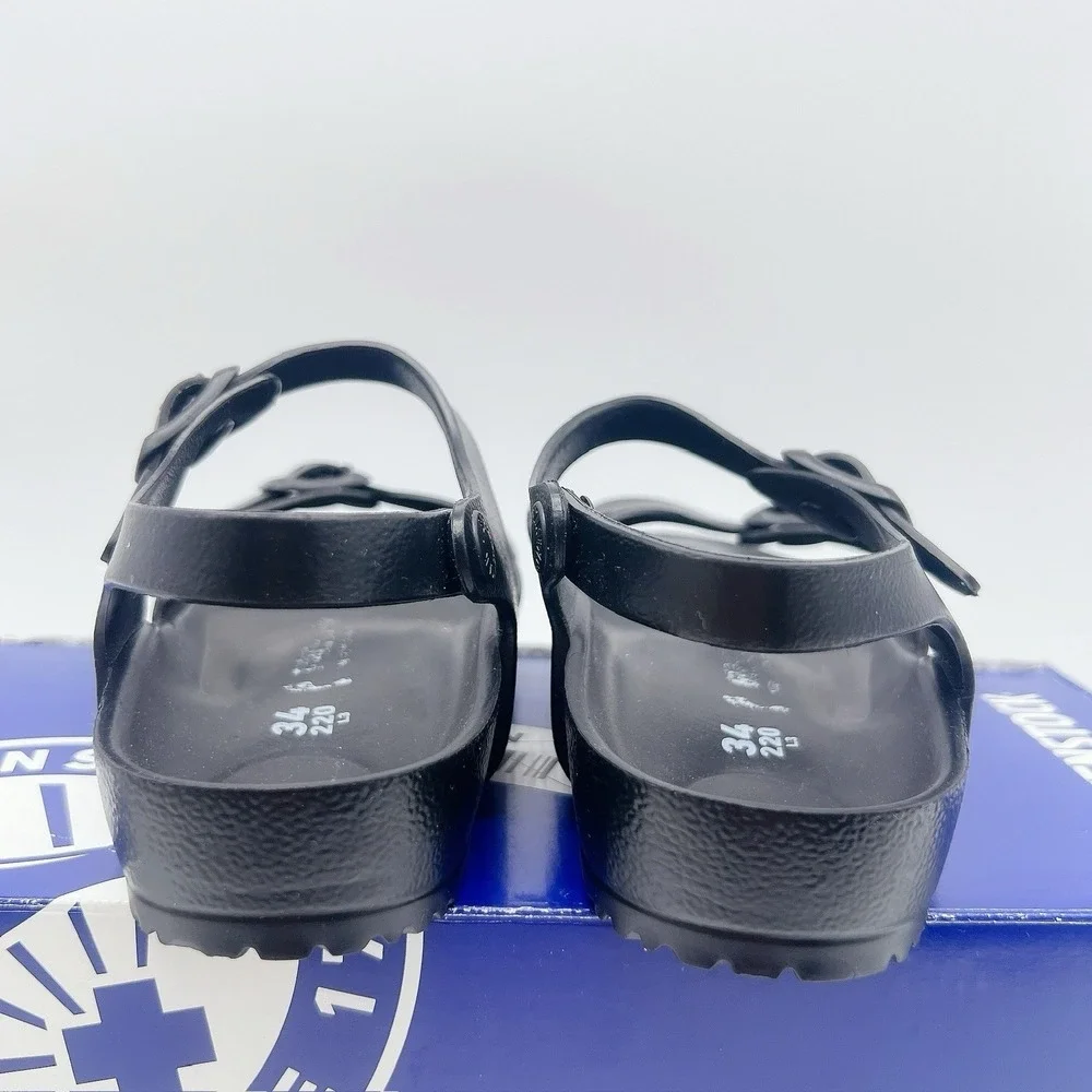 Birkenstock Rio Essential Kids Sandals Shoes Black EVA EU 34 US 3 - 3.5